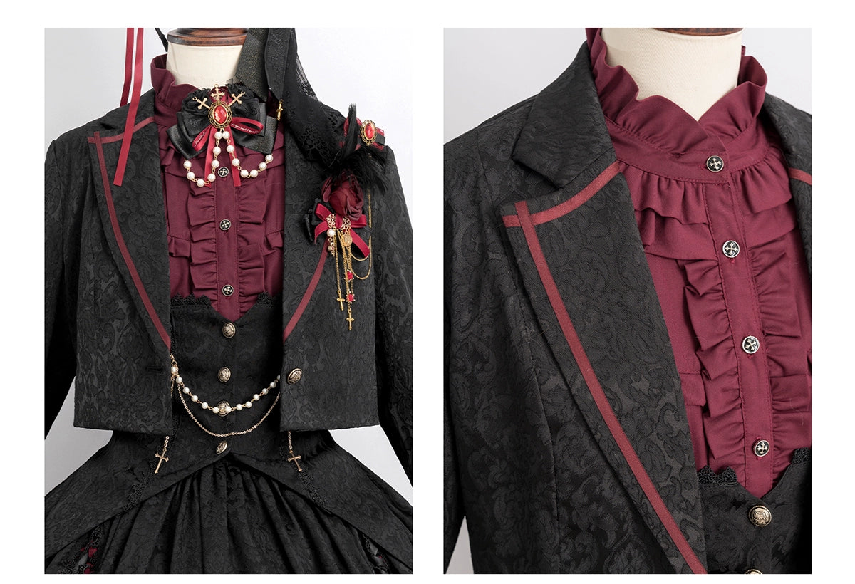 (BFM)Luna Planetarium~Evil Fang~Gothic Lolita JSK Suit Ouji Lolita Shorts Suit 36838:531836
