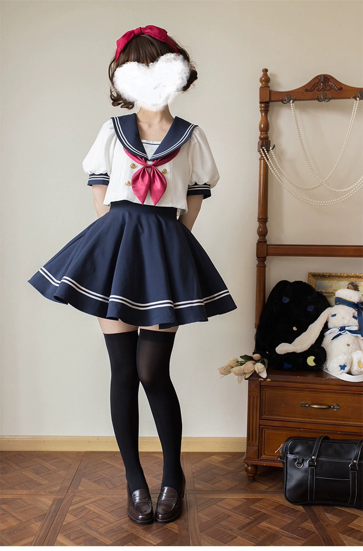 Beleganty - Sea and Wind Separate SP3.0 - Sailor Lolita Puffy Sleeve Blouse 43389:775303