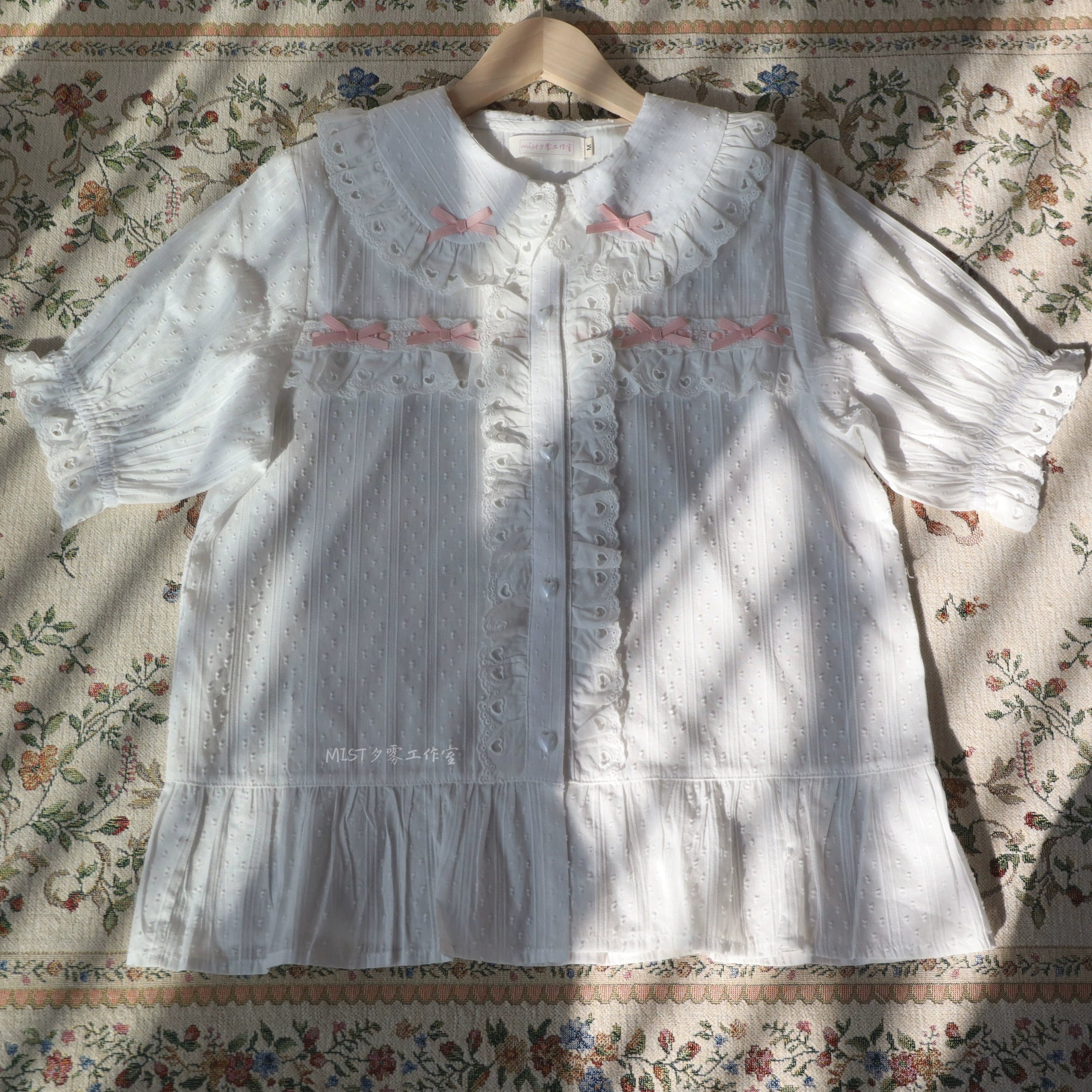 MIST - Cotton Sweet Lolita Blouse, Peter Pan Collar 43527:778121