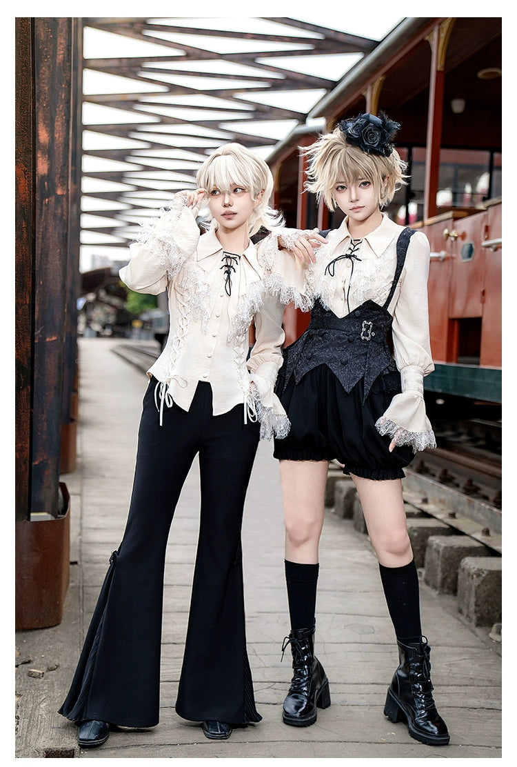 With PUJI~Hunter of Gold~Ouji Lolita Shorts/Pants Outfit Twins Set