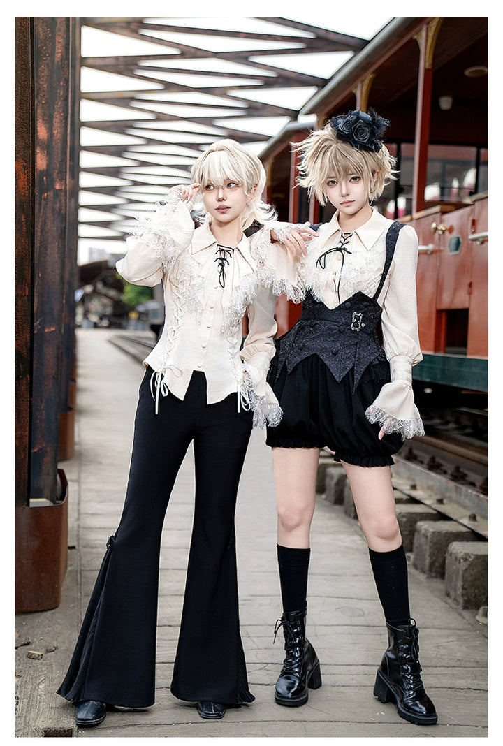 With PUJI~Hunter of Gold~Ouji Lolita Shorts/Pants Outfit Twins Set