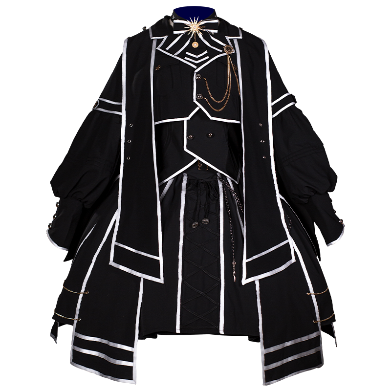 (BFM)Ocelot~ Military Lolita LoL Knight Lolita Skirt Set S black FS 