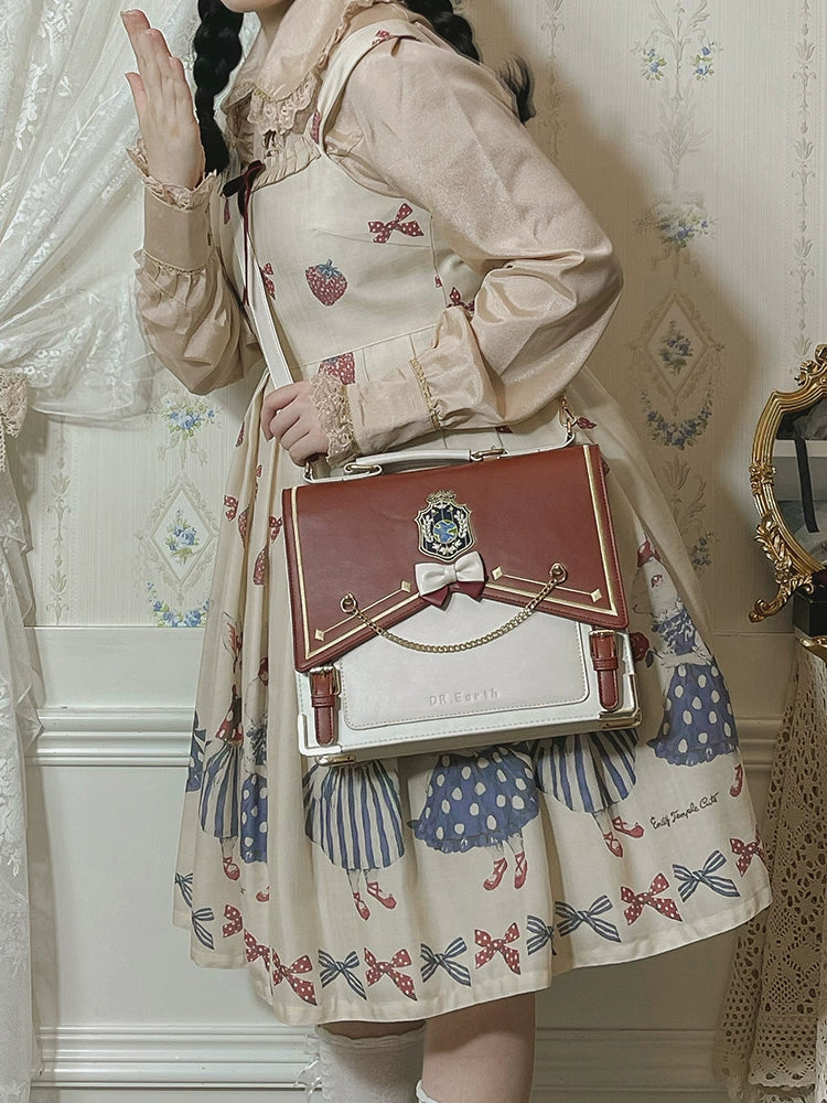 Drdr~Earth Doctor~Retro Lolita Bag Square Shaped PU Handbag Multicolors   