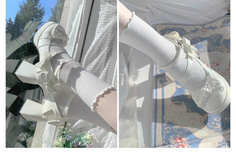 Girly Heart - Sweet Lolita Chunky Heels Shoes, Dreamy Bows 44740:820836