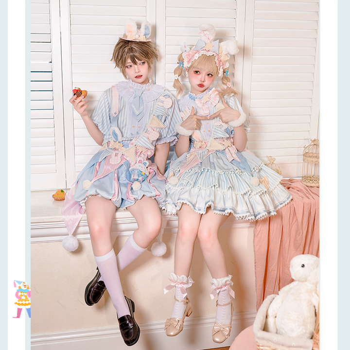 (BFM)Forest Fluorescent Carps~Ouji Lolita Suit Circus Prince Shorts and OP Dress