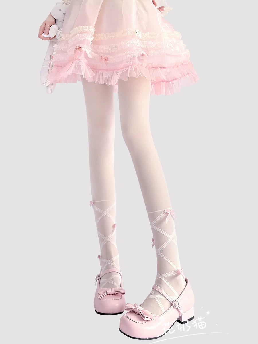 Daily Lolita Summer Pantyhose, Delicate Bows