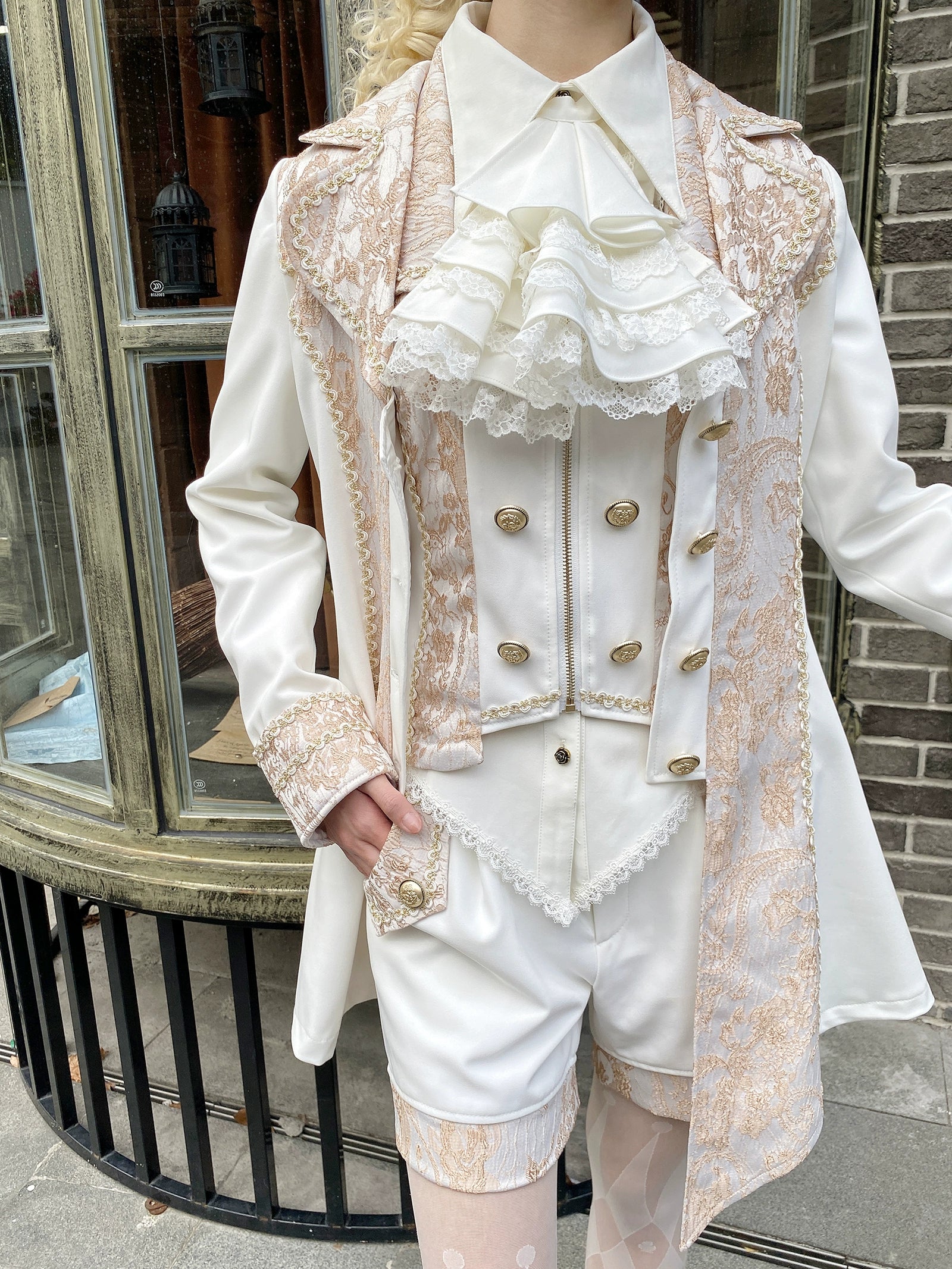 Oath of the Chapter - Ouji Lolita Suit Embroidered Prince Vest Shorts Coat 40532:661912