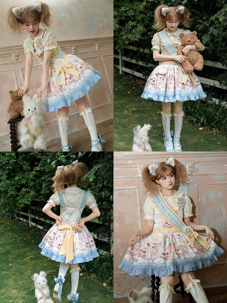 Mewroco~Sweet Lolita Salopette Daily Cute Lolita Dress   