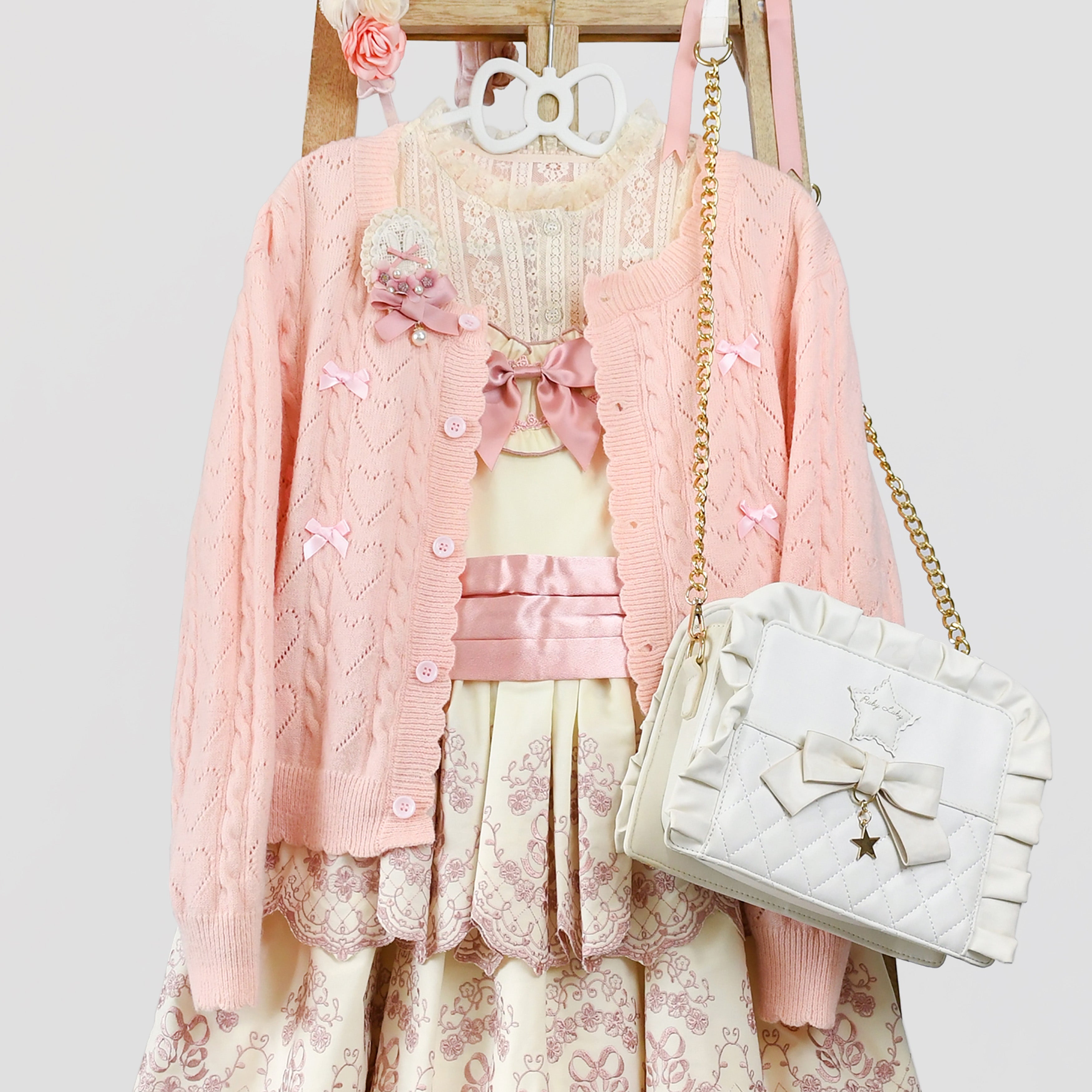 MIST - Hollow Out Long Sleeve Lolita Cardigan Multicolors