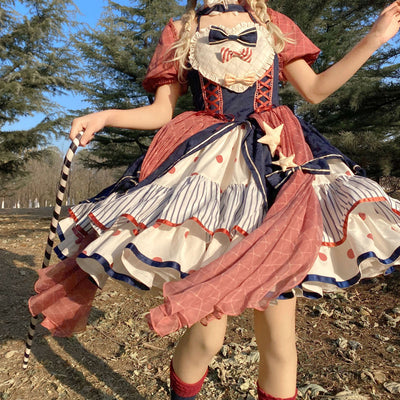 (BFM)Puppet Night~Circus Troupe~Daily Sweet Lolita Halter Dress   