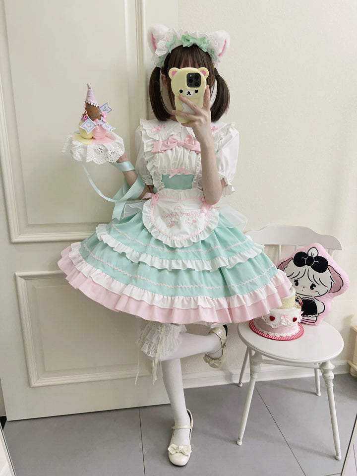 Sugar Girl~Cat Ear Tale~Sweet Lolita Jumper Dress Suspender Dress 38446:595790