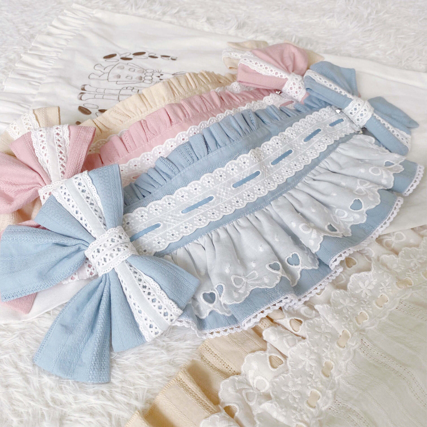 Sun Moon Star~Walnut~Sweet Lolita OP Dress Long Sleeve Dress BNT Apron Free size BNT (Default Matching Color with the OP) 