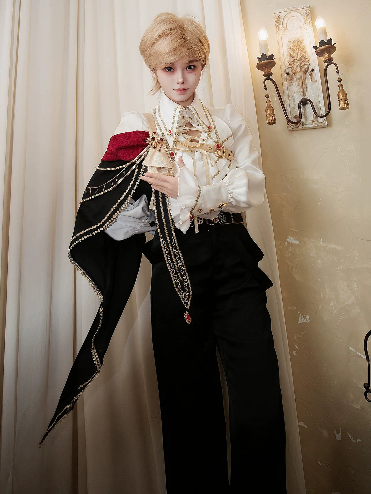 Oath Knight - Ouji Lolita Knight Prince Top & Pants Set 45898:867375