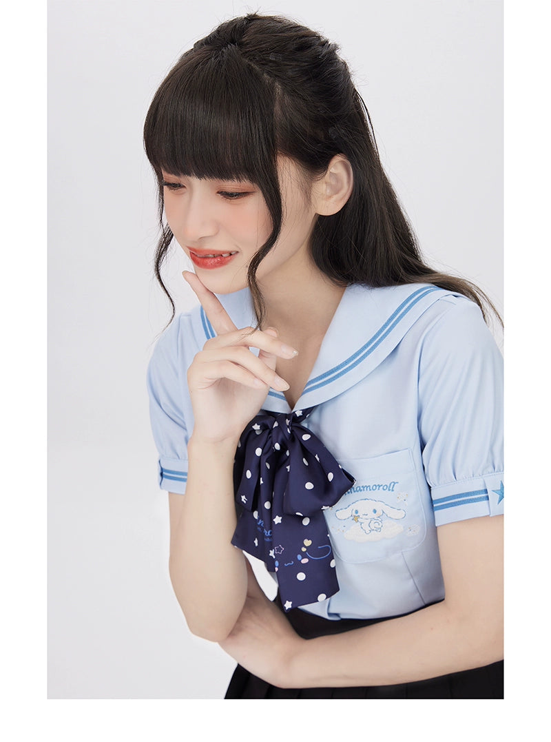 (BFM)KYOUKO~ Sweet Blouse Short Sleeve Sailor Collar Shirt   