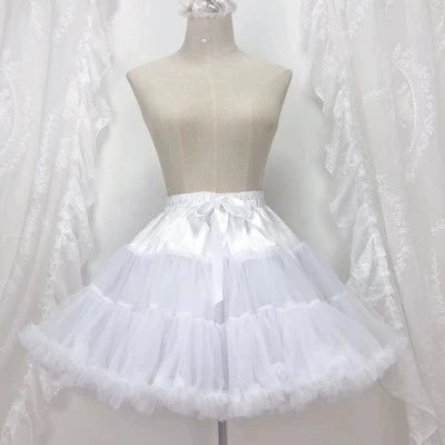 Hanguliang~Kawaii Lolita OP Dress Maid Lolita Summer Dress Cloud petticoat (35CM) S 