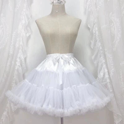 Hanguliang~Sweet Bear~Kawaii Lolita JSK Dress Embroidery Flounce Hem S petticoat  35cm 