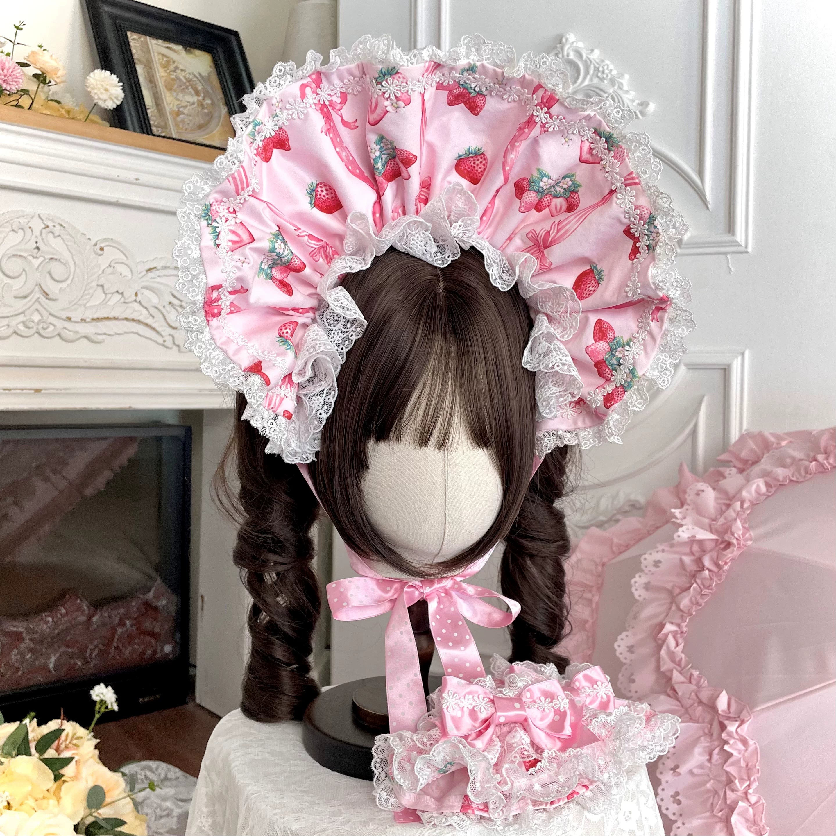 Deer Strawberry Garden - Old School Lolita Deer & Strawberry Printed JSK Dress 45681:860544