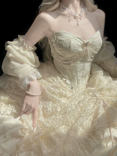 (Buyforme)ZJstory~ Atlantica Star Lolita Fishbone Corset Glamorous Mermaid Skirt   