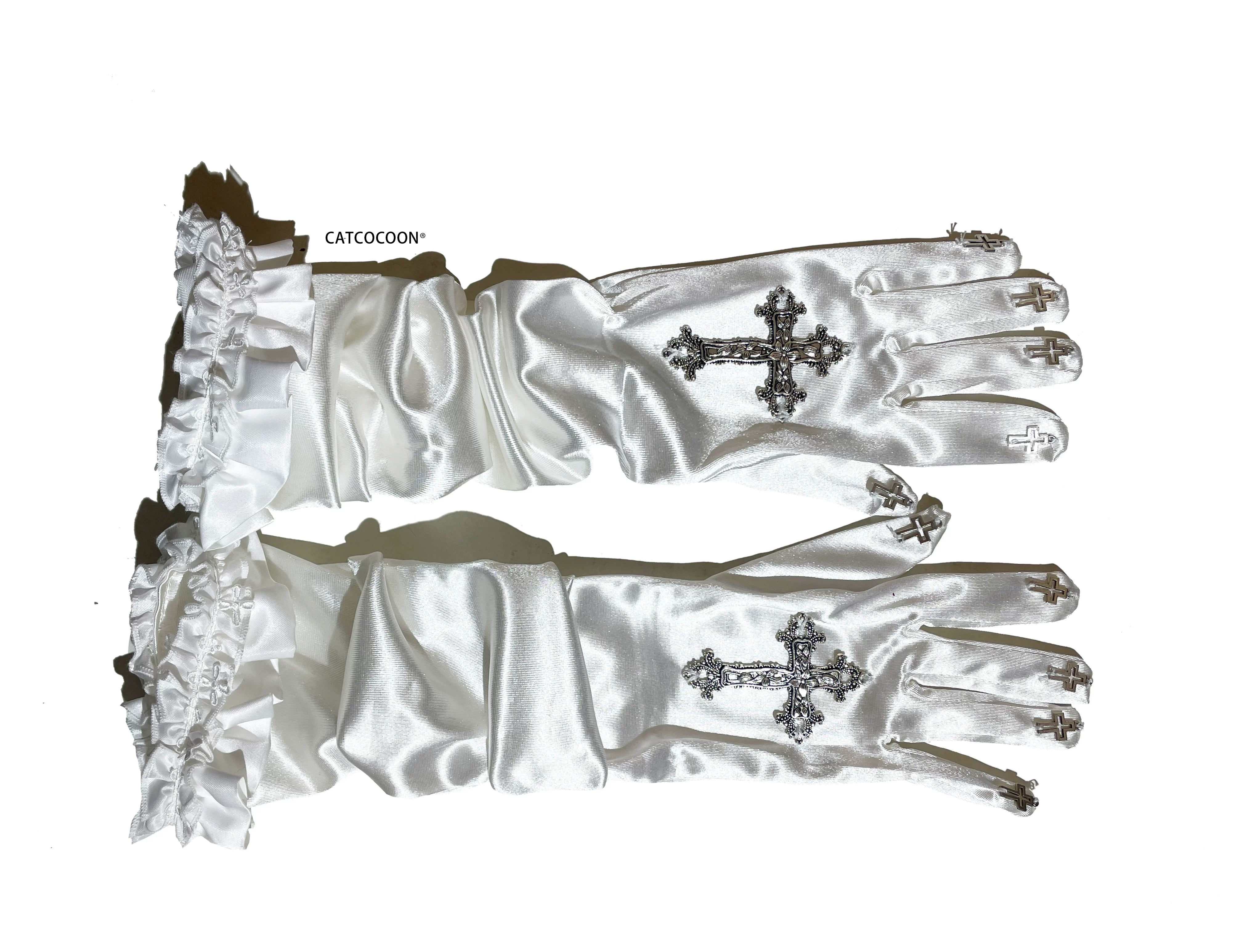 Lace Cross - Gothic Lolita BNT, 3D Cross Decorated Gloves 44544:812043