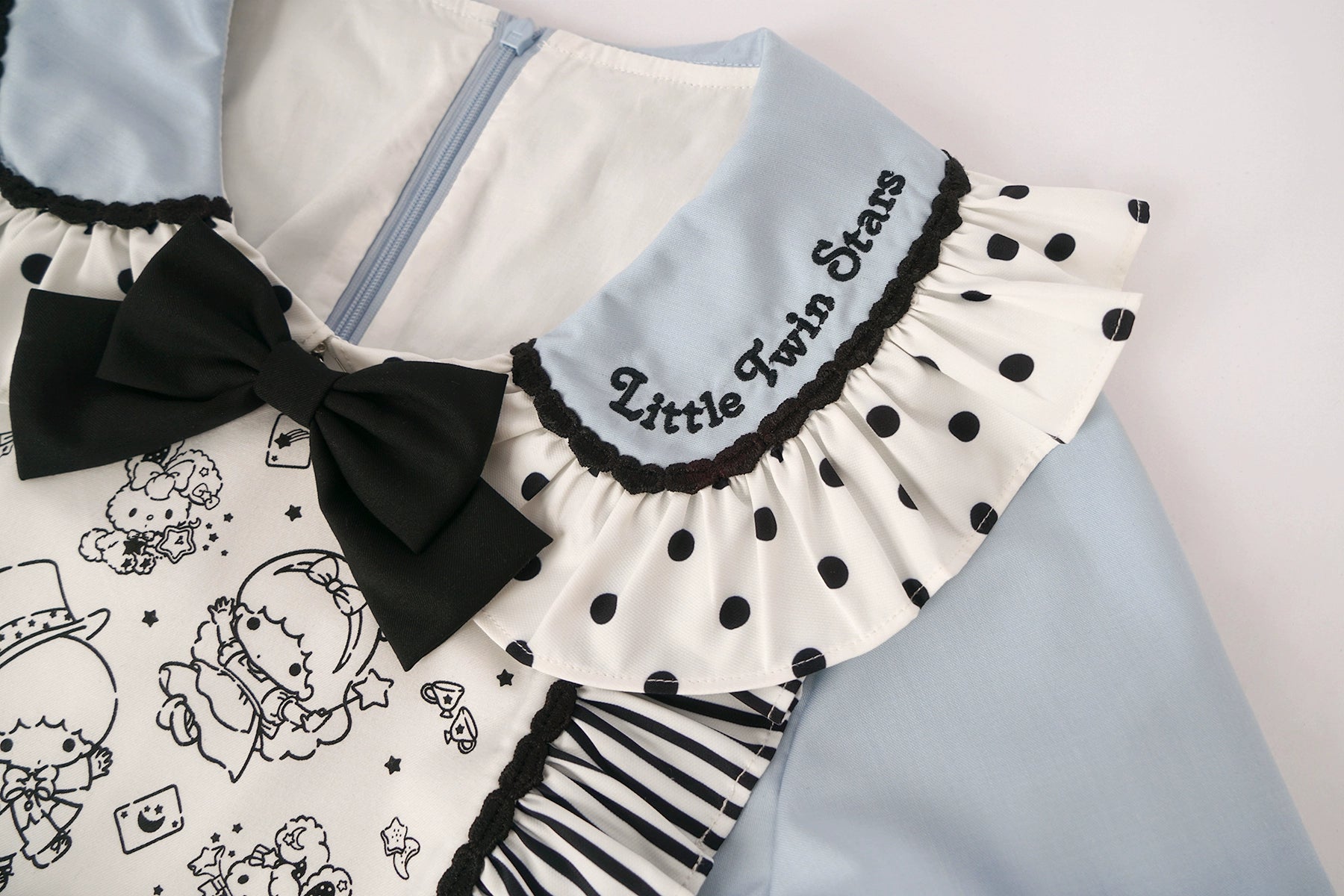 Vcastle~Sweet Lolita OP Dress Splicing Sleeve Apron Dot Print Dress 19776:303764