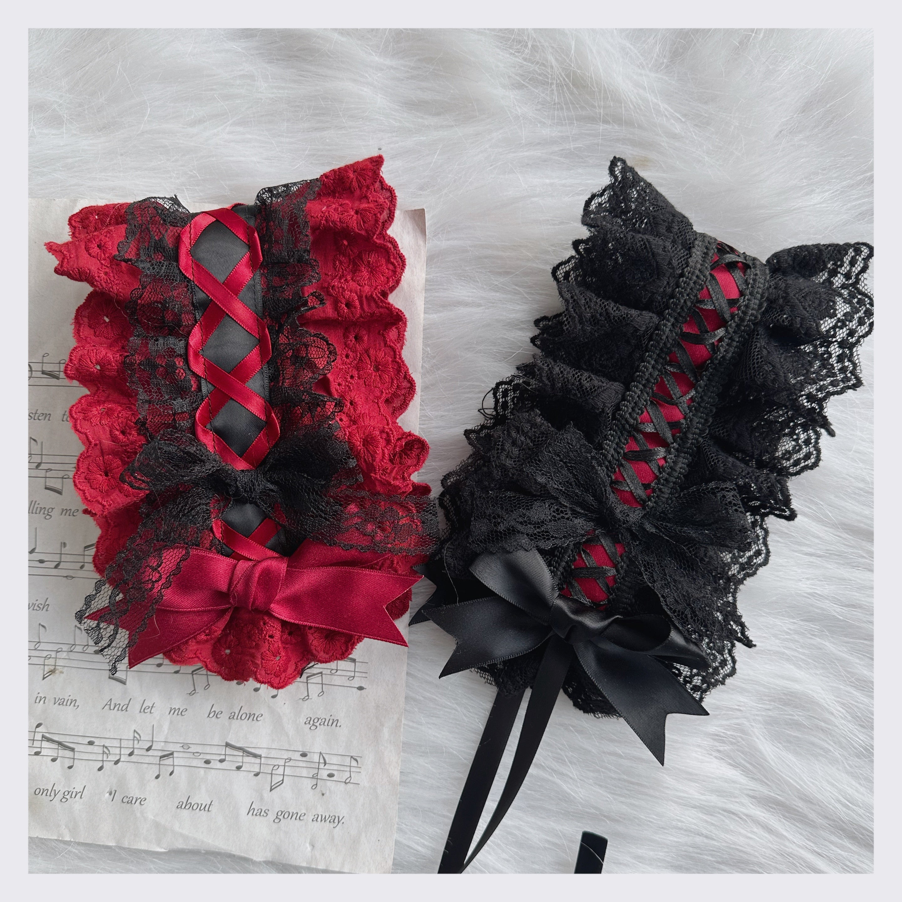 Chestnut Lolita - Gothic Lolita accessory Handmade Hairband Black Headband