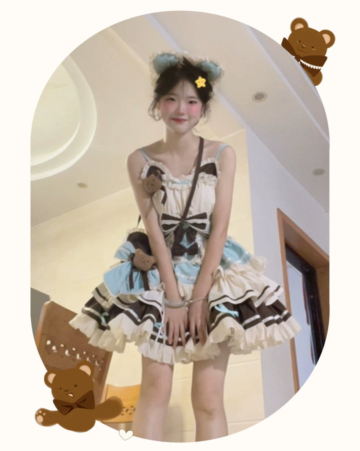 Platycodon House~First Love Bear~Sweet Lolita JSK Dress Idol Lolita Puffy Skirt