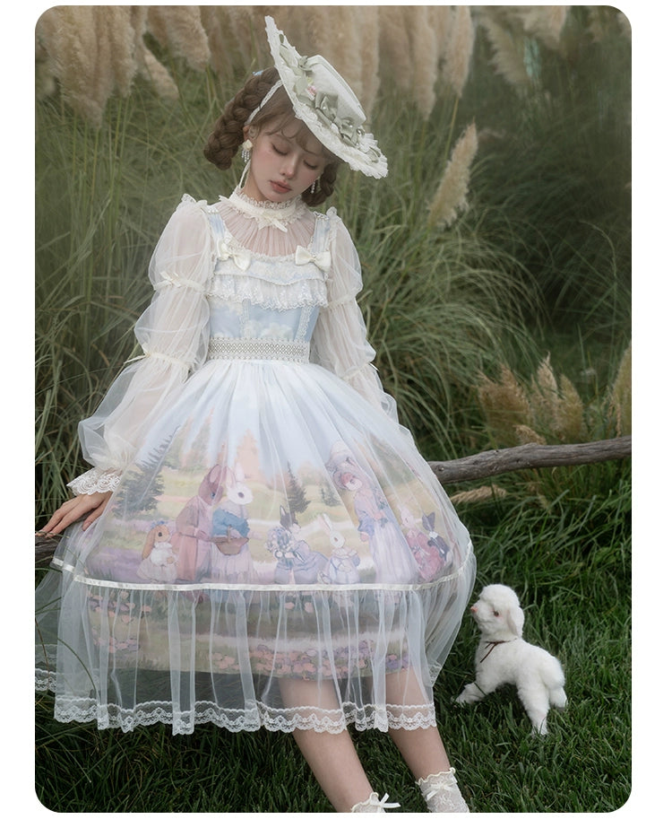 Summer Fairy - IP Collab Sweet Lolita Jumper Dress Flutter Sleeves OP