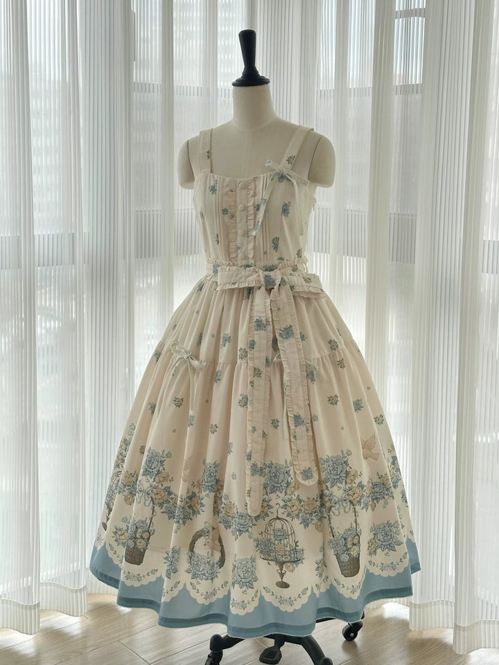 DreamWhale~Floral and Bird Series~Classic Lolita JSK Suit Floral Print Dress 40910:679352