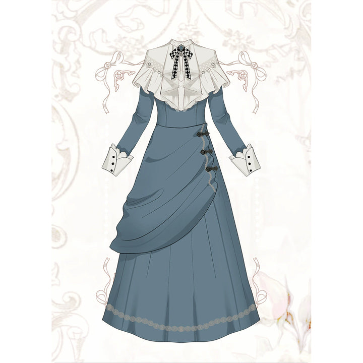 Cornfield Lolita~Classic Lolita OP Retro Blue Lolita Dress