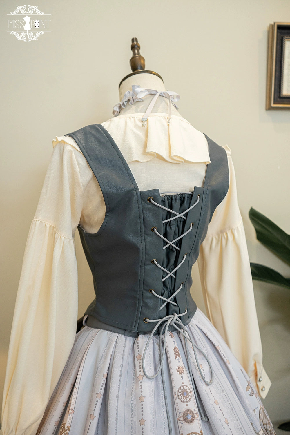 (BFM)Miss Point~Demon Hunter's Diary~Gothic Lolita PU Leather Vest 33588:429824