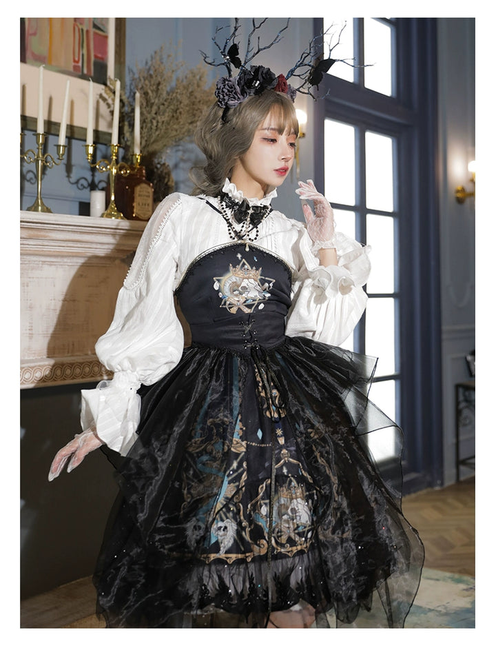 (BFM)YingLuoFu~DaIly Lolita Shirt Solid Color Shirt with Long Sleeves   