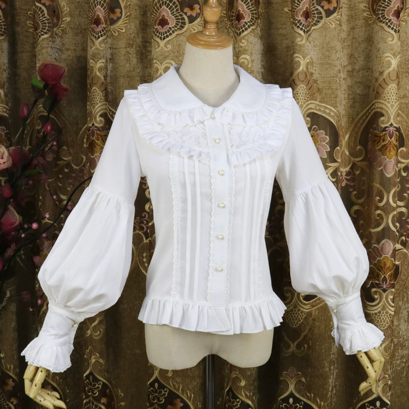 Princess Tailor Lolita~Classic Lolita Peter Pan Collar Blouse S milky white