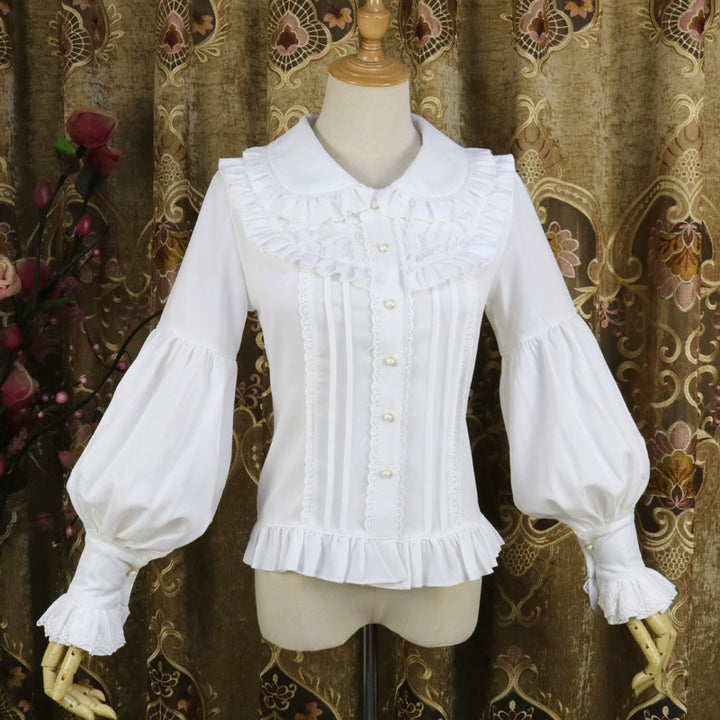 Princess Tailor Lolita~Classic Lolita Peter Pan Collar Blouse S milky white