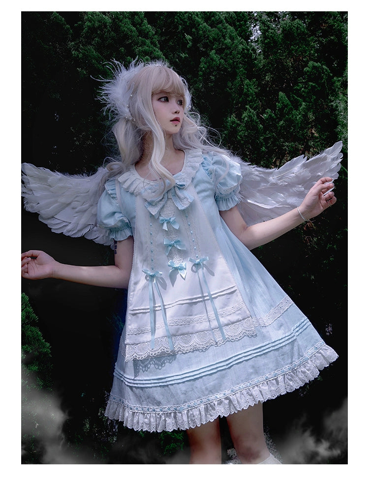 Spireme Cat~Roaming Adventure~Sweet Lolita OP Dress Cute BNT Cuffs   