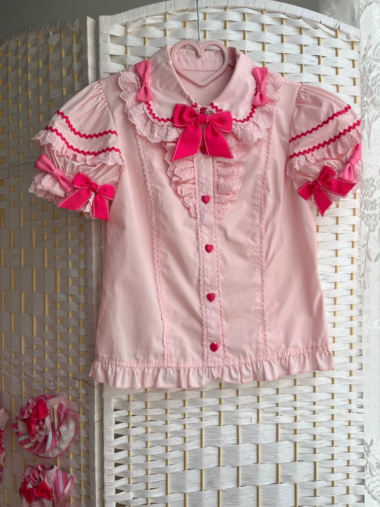 Letters from Unknown Star - Candy Park - Sweet Lolita Print Jumper Dress S Blouse only