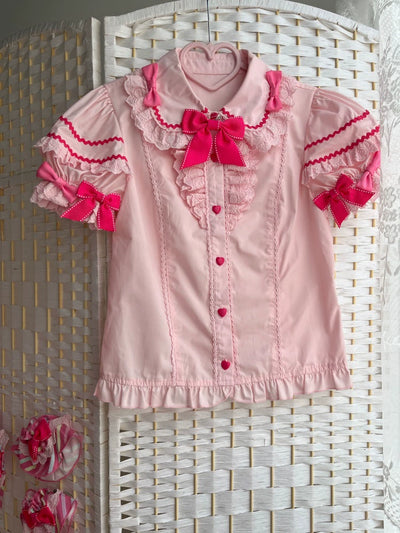 (Buyforme)Letters from Unknown Star~Candy Park Salopette Sweet Lolita Jumper Dress Set S blouse only 