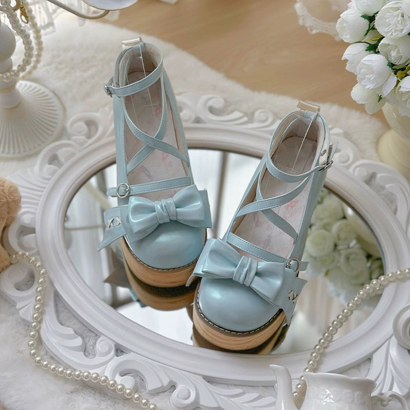 SeeYou~Sweet Cake~Sweet Lolita Platform Shoes Wood Grain (35 36 37 38 39 40 41 42) 39896:642004