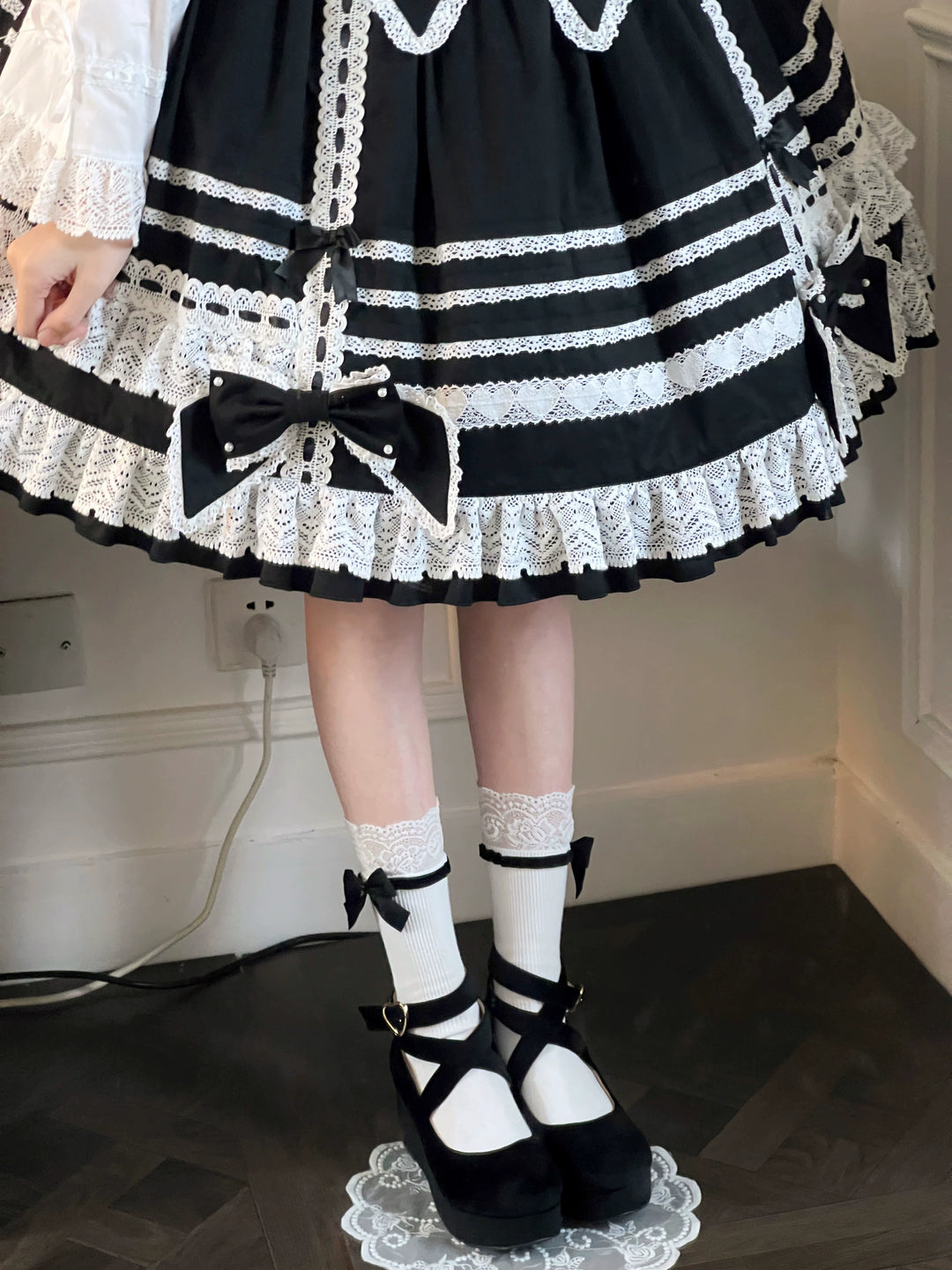 AerialCat~Layered Puffy~Old School Lolita JSK Cotton Vintage Cake Dress 41656:710322