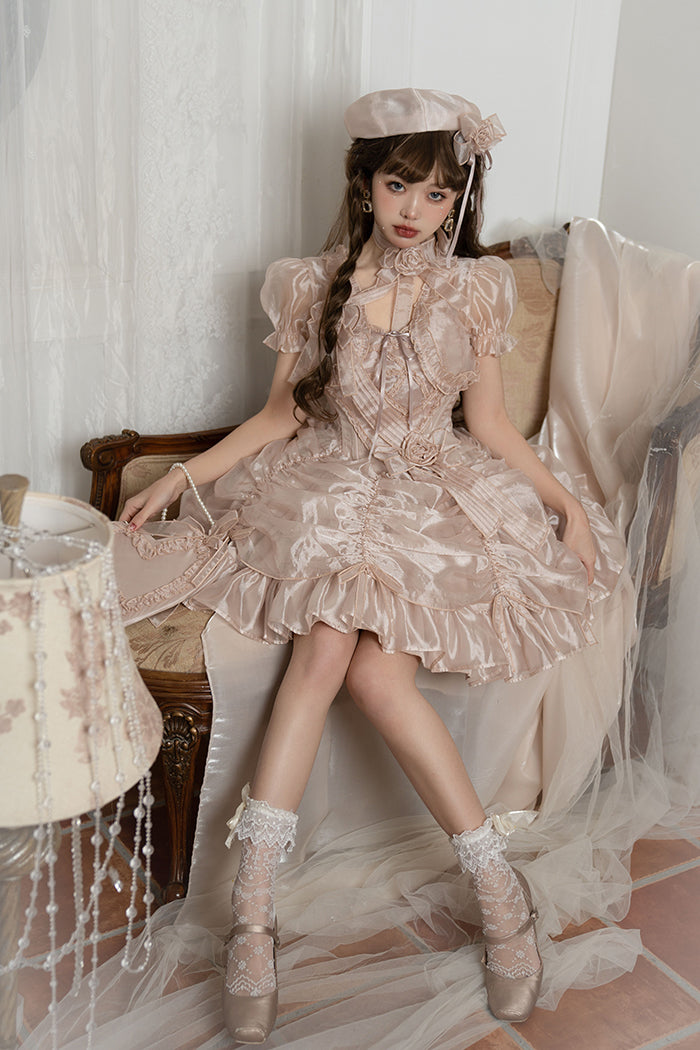 Alice Girl~Knitting Heart~Lolita Jumper Dress Luxury Ballet Full dress   