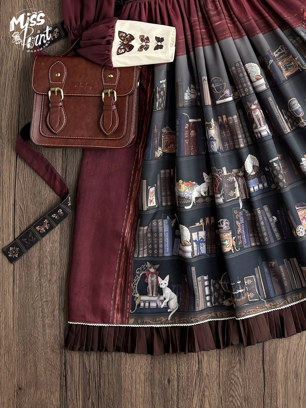 Miss Point - German Bookshelf - Classic Lolita OP Dress & Detachble Cape 44023:792375