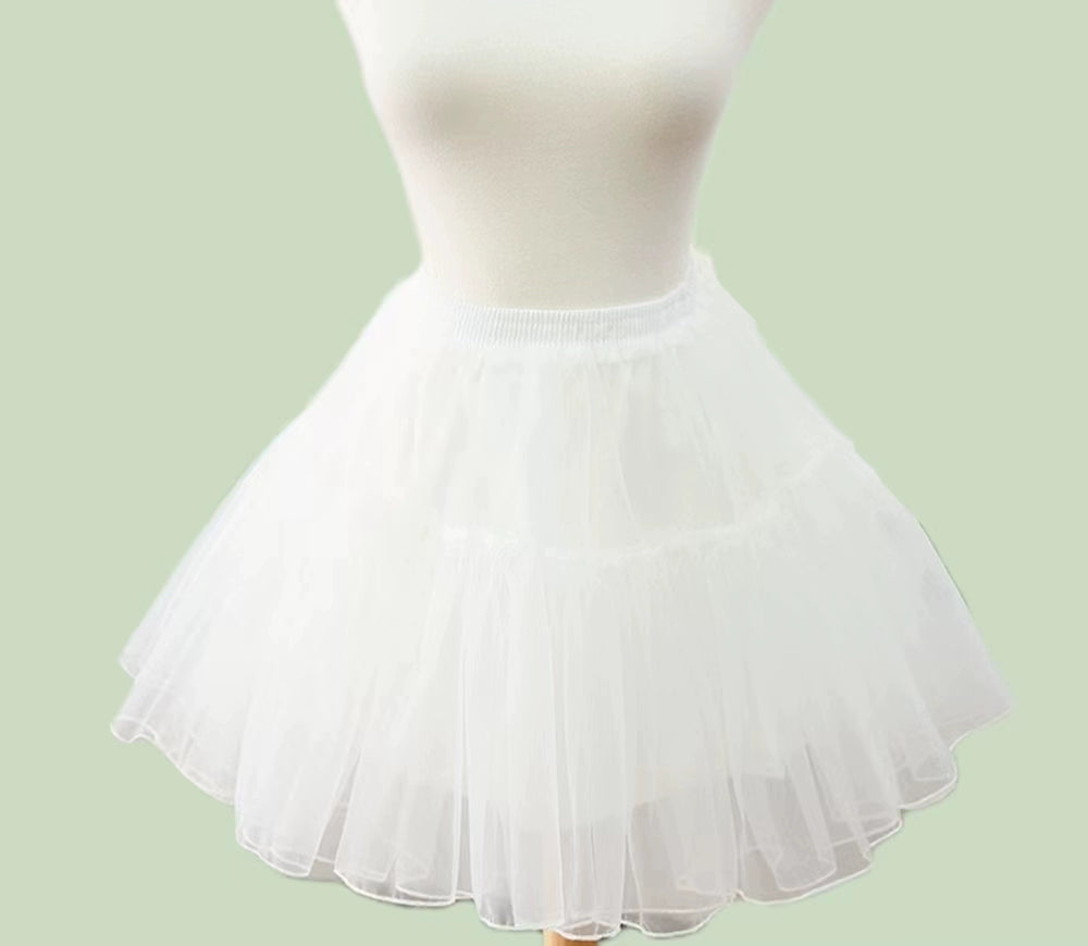 Meowing and fruity~A-line White Lolita Petticoat Multi-length Bustles   