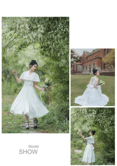 Airfreeing~To Herben~Elegant Lolita JSK Dress Ruffle Collar and Round Collar JSK Dress Set   