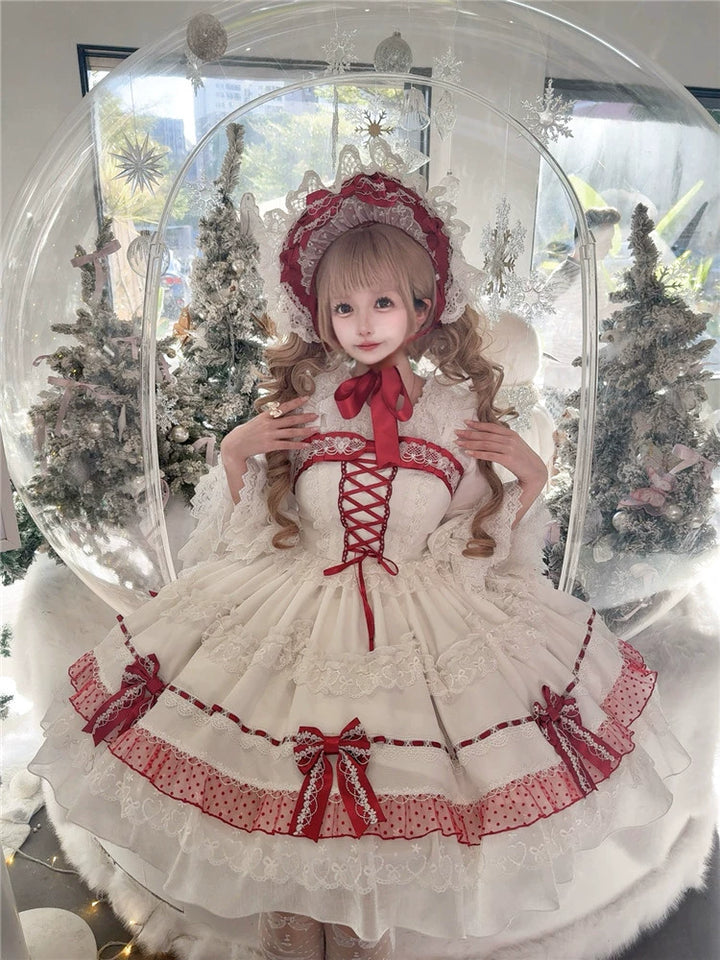 To Alice~Dear dolls~Sweet Lolita JSK Suit Princess Lolita Blouse and BNT