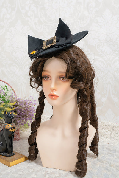 Neo Ludwig~Elegant Lolita Bow Flat Bonnet Handmade Multicolors free size black 