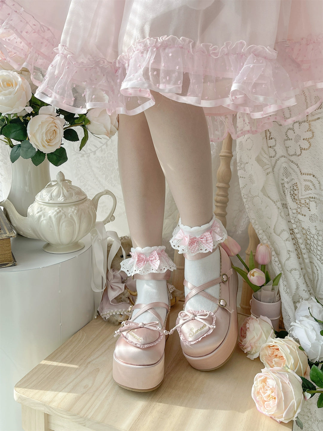 MODO~Deep Sleep Dream~Kawaii Lolita Shoes Muffin Platform Round Toe