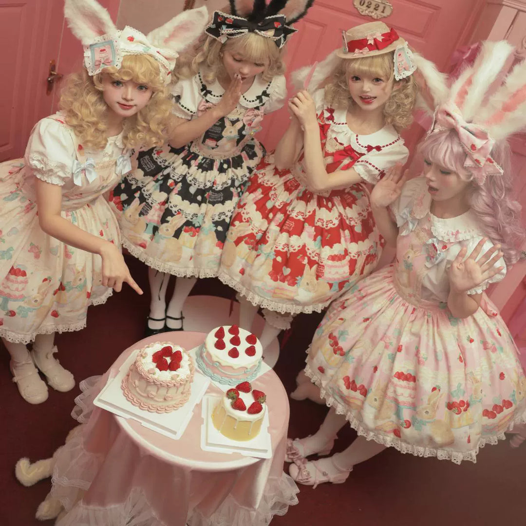 Dark Star Island~Honey Bunny Cake~Sweet Lolita JSK/OP/Strap SK/Shirt   