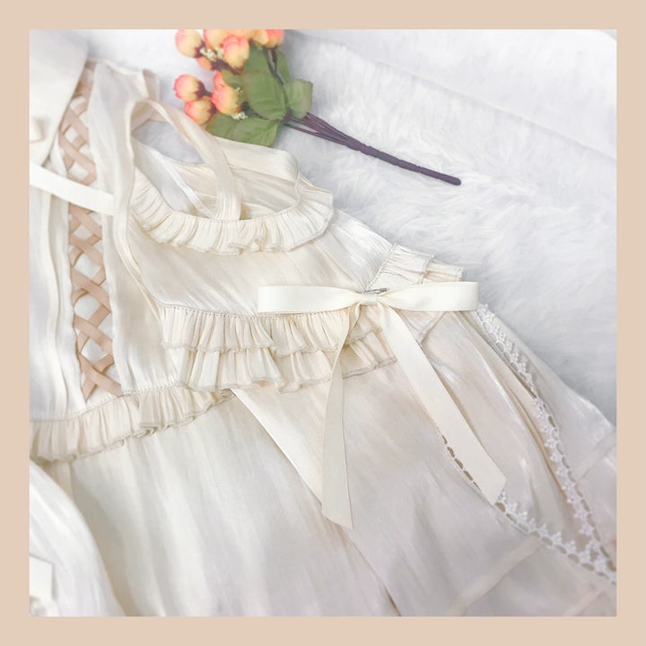 (BFM)OCELOT~Lolita Blouse Yuelong Poem Long Sleeve Inner Shirt   