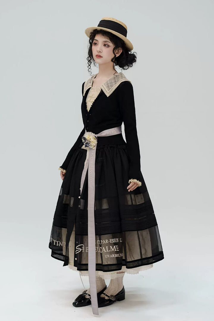 JS Lolita~Paris Holiday~Elegant Lolita Coat Knit Cardigan   