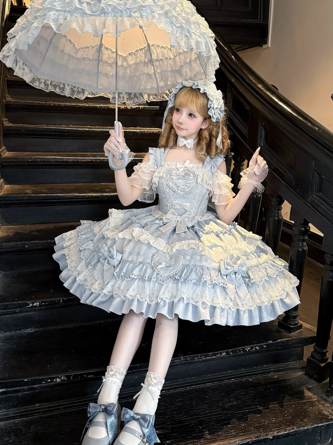 Immersive original~Belia~Old School Lolita JSK Sweet Doll Princess Dress