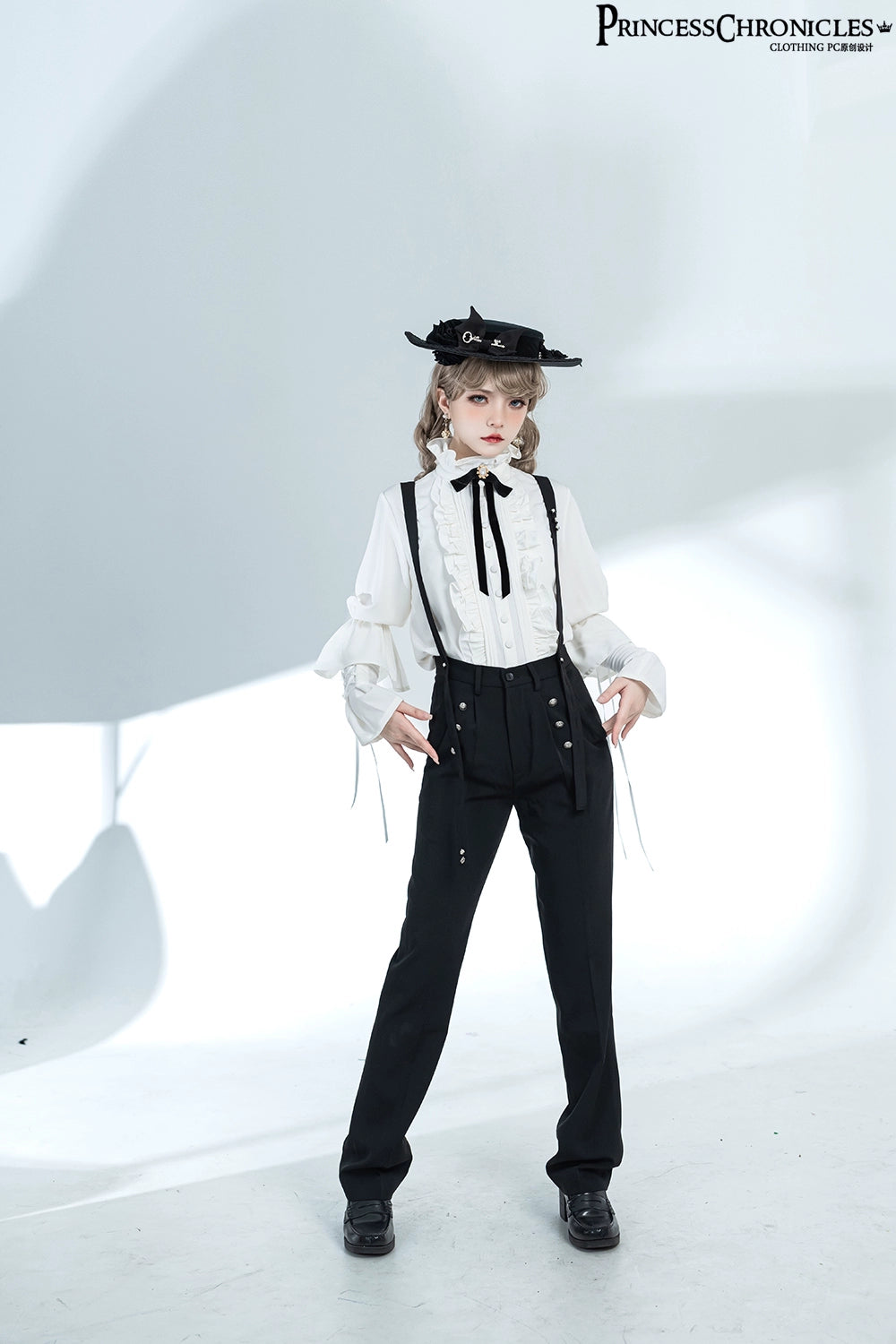 Princess Chronicles~Xuan Yin~Vintage Ouji Lolita Shirts Male Lolita Pants   